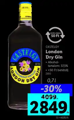 Lidl CASTELGY London Dry Gin ajánlat