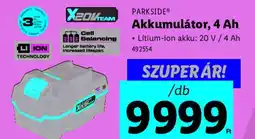 Lidl PARKSIDE Akkumulátor, 4 Ah ajánlat