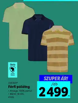 Lidl LIVERGY Férfi pólóing ajánlat