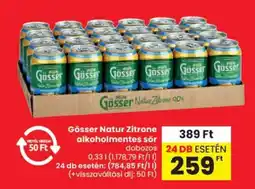 Spar Gösser Natur Zitrone alkoholmentes sör ajánlat