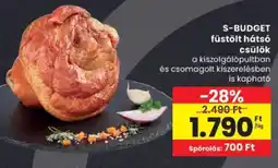 Spar S-BUDGET füstölt hátsó csülök ajánlat
