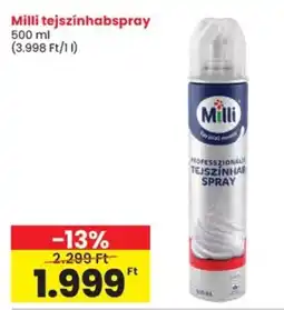 Spar Milli tejszínhabspray ajánlat