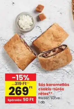 Sós karamellás csokis-túrós rétes