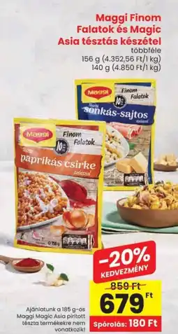 Spar Maggi Finom Falatok és Magic Asia tésztás készétel ajánlat