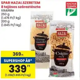 Spar SPAR HAZAI.SZERETEM 8 tojásos száraztészta ajánlat