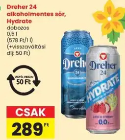 Spar Dreher 24 alkoholmentes sör ajánlat