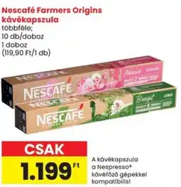 Spar Nescafé Farmers Origins kávékapszula ajánlat