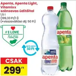 Spar Apenta, Apenta Light, Vitamixx szénsavas üdítőital ajánlat