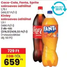Spar Coca-Cola, Fanta, Sprite szénsavas üdítőital ajánlat