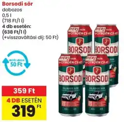 Spar Borsodi sör ajánlat