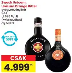 Spar Zwack Unicum, Unicum Orange Bitter ajánlat