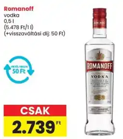 Spar Romanoff vodka ajánlat