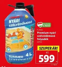 Lidl FLASSX Premium nyári szélvédőmosó folyadék ajánlat