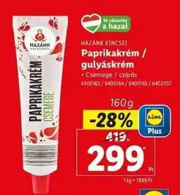 Lidl Paprikakrém / gulyáskrém ajánlat