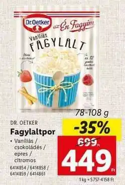 Lidl DR. OETKER Fagylaltpor ajánlat