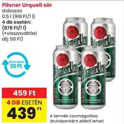 Spar Pilsner Urquell sör ajánlat