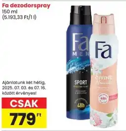 Spar Fa dezodorspray ajánlat