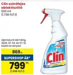 Spar Clin szórófejes ablaktisztító ajánlat