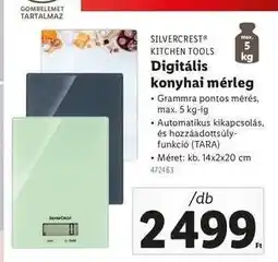 Lidl SILVERCREST Digitális konyhai mérleg ajánlat