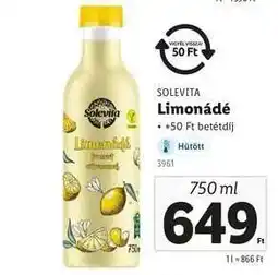 Lidl Solevita Limonádé ajánlat