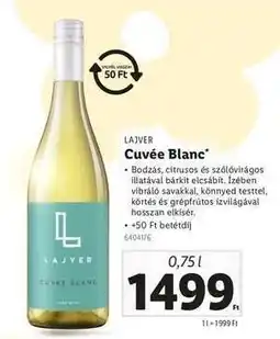 Lidl LAJVÉR Cuvée Blanc ajánlat