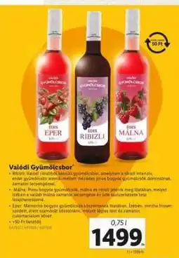 Lidl Valódi Gyümölcsbor ajánlat