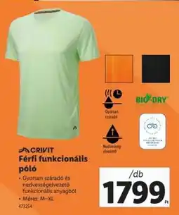 Lidl Férfi funkcionális póló ajánlat