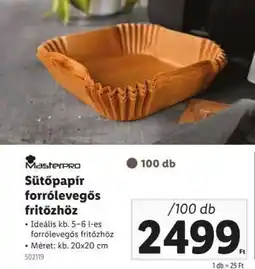 Lidl Sütőpapír forrólevegős fritőzhöz ajánlat