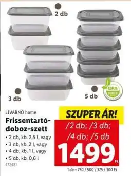 Lidl LIVARNO home Frissentartó-doboz-szett ajánlat
