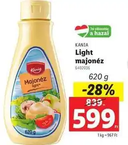 Lidl KANIA Light majonéz ajánlat