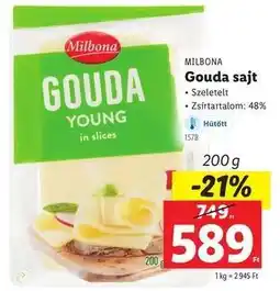 Lidl MILBONA Gouda sajt ajánlat