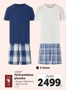 Lidl Férfi prémium pizsama ajánlat
