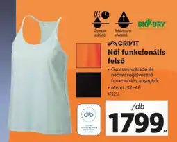 Lidl CRIVIT Női funkcionális felső ajánlat