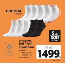 Lidl CRIVIT Női / férfi sportzokni ajánlat