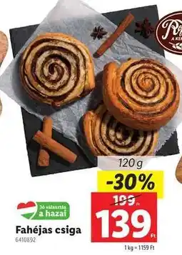 Lidl Fahéjas csiga ajánlat