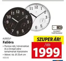 Lidl AURIOL Falióra ajánlat