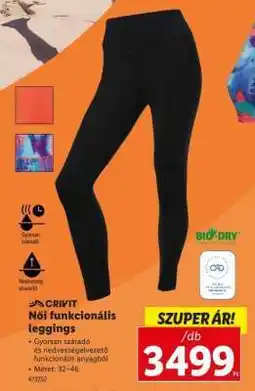 Lidl CRIVIT Női funkcionális leggings ajánlat