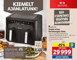 Lidl Dupla zónás forrólevegős fritőz ajánlat