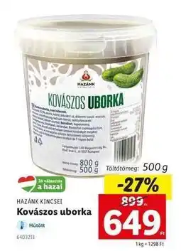 Lidl Kovászos uborka ajánlat