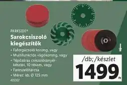 Lidl PARKSIDE Sarokcsiszoló kiegészítők ajánlat