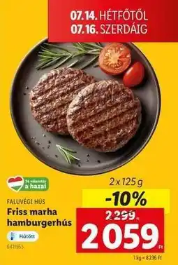 Lidl Friss marha hamburgerhús ajánlat
