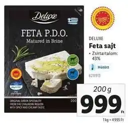 Lidl DELUXE Feta sajt ajánlat