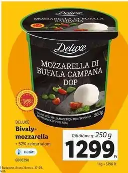 Lidl Deluxe Bivaly-mozzarella ajánlat