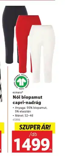 Lidl Női biopamut capri-nadrág ajánlat