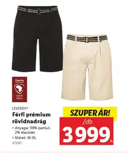 Lidl Livergy Férfi prémium rövidnadrág ajánlat