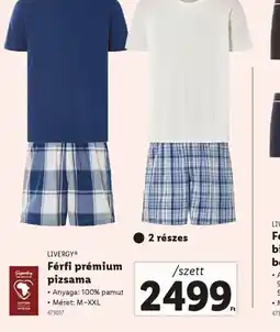 Lidl Livergy Férfi prémium pizsama ajánlat