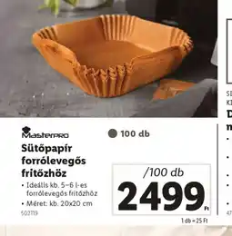 Lidl Masterpro Sütőpapír forrlevegős fritőzhöz ajánlat