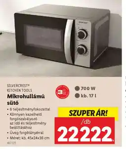 Lidl Silvercrest Kitchen Tools Mikrohullámú Sütő ajánlat