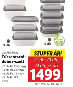 Lidl Livarno Home Frissentart doboz-szett ajánlat