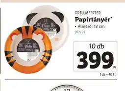 Lidl Grillmeister Papírtányér ajánlat